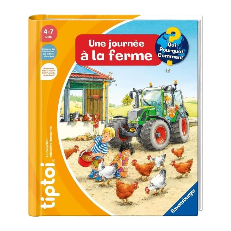 tiptoi, Livre interactif, Une journée a la ferme, 4 ans, 13099014, Ravensburger