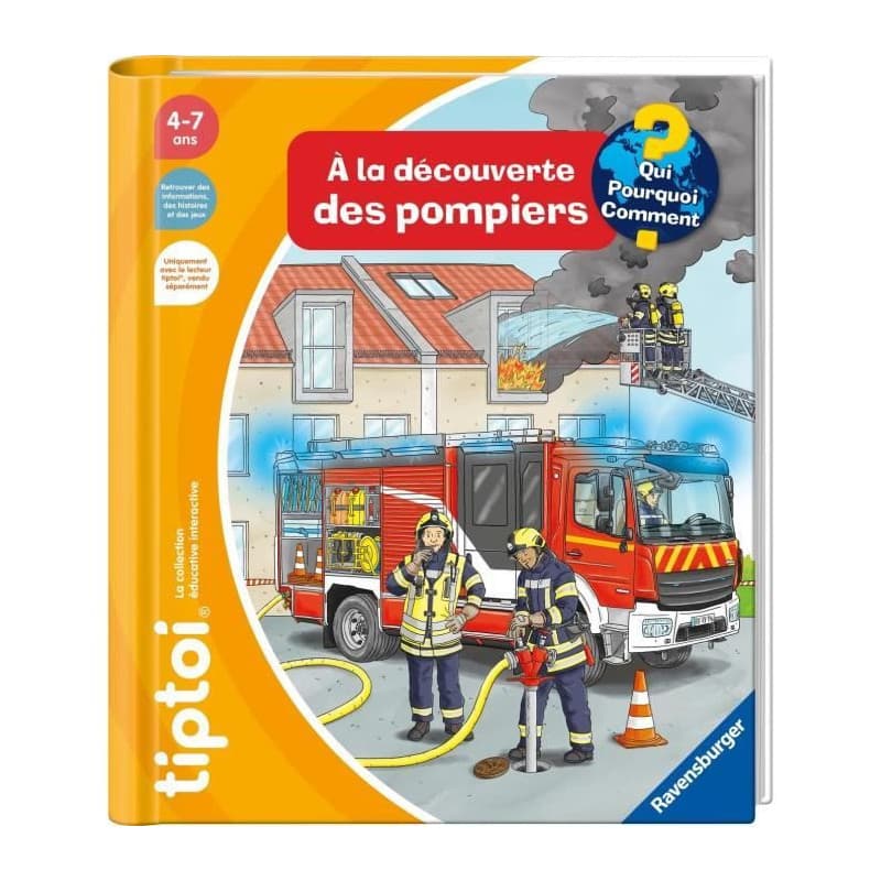 tiptoi, Livre interactif, a la découverte des pompiers, 4 ans, 13099015, Ravensburger