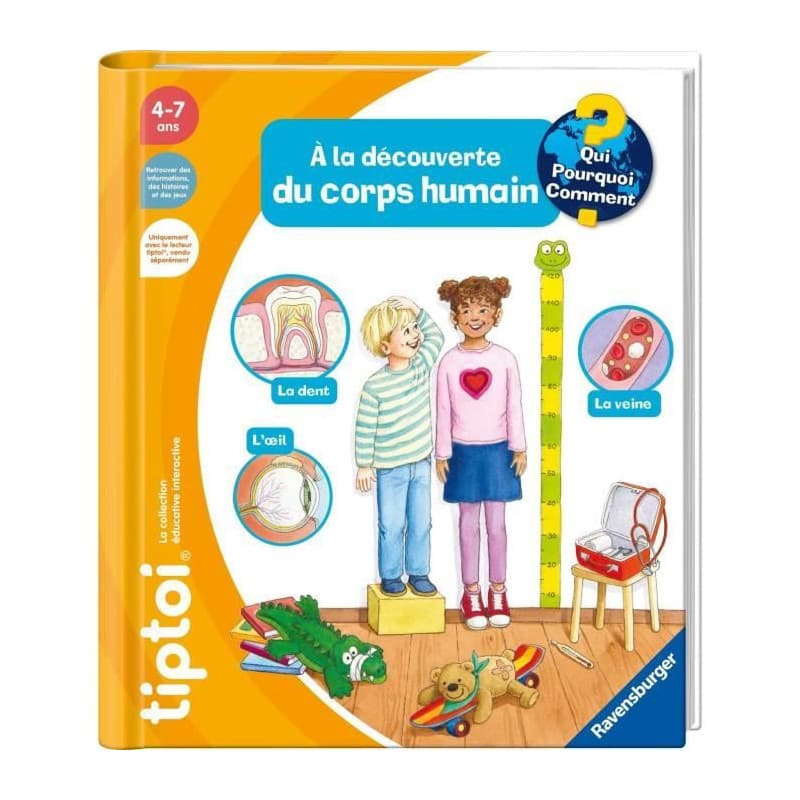 tiptoi, Livre interactif a la découverte du corps humain, 4 ans, 13099016, Ravensburger
