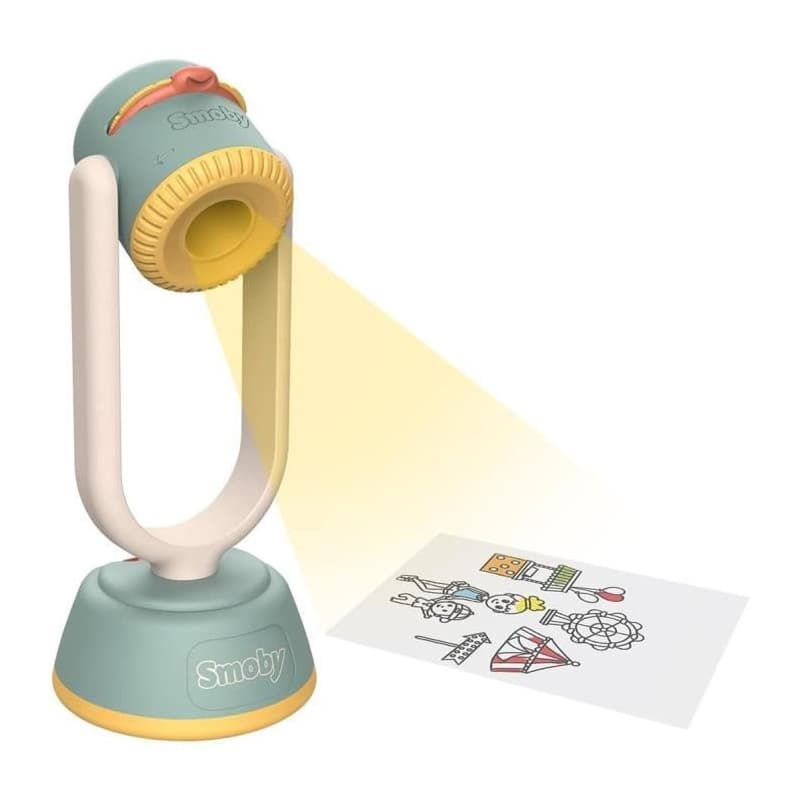 SMOBY - Projecteur a dessin - Orientation et netteté ajustable - 192 possibilités - Themes : animaux et personnages - des 3 ans
