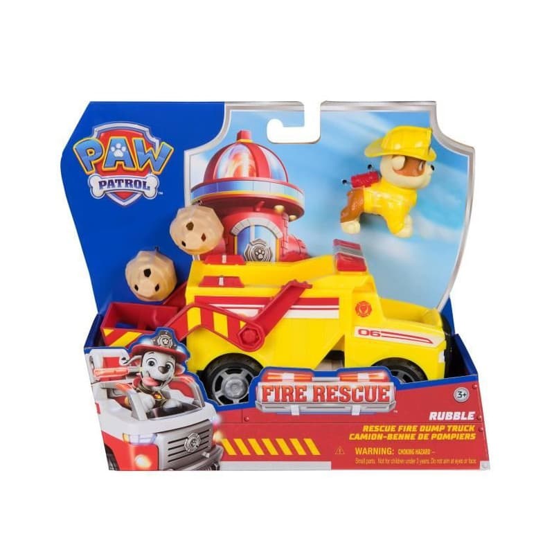 Figurine Rubben - Véhicules + 2 projectiles - des 3 ans - Fire Rescue - La Pat'Patrouille