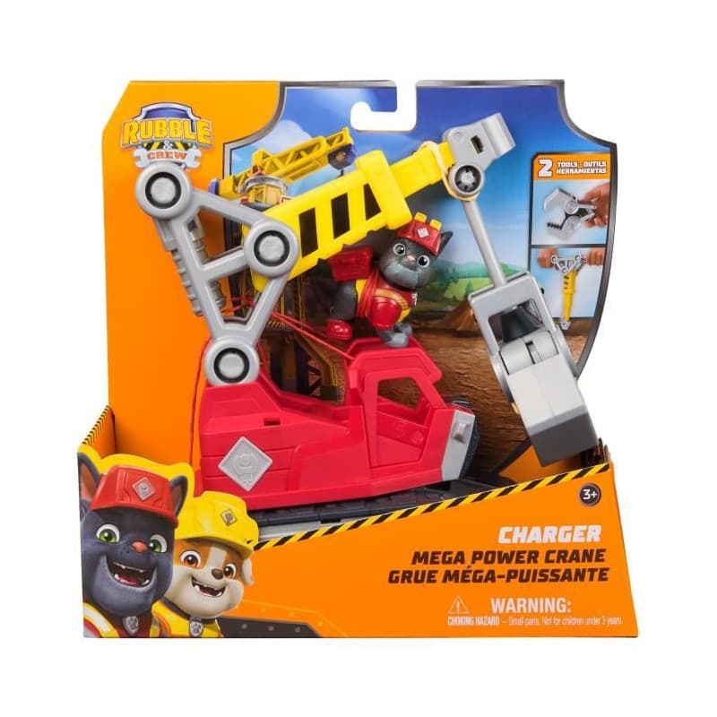 Ruben & Compagnie - Figurine Charlie + véhicule grue - des 4 ans - La Pat'Patrouille