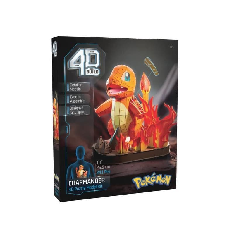 4D Build - Puzzle 3D - Salameche Pokémon - 241 pieces - 26cm - des 12 ans