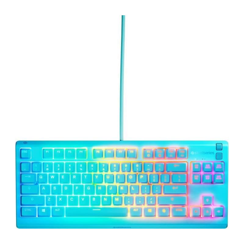 Clavier gaming filaire - STEELSERIES - Apex 3 TKL - Azerty - Bleu ciel