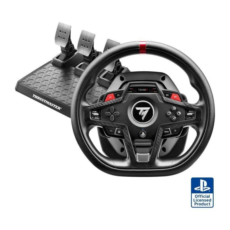 Volant PC - THRUSTMASTER - T248R - Ergonomique et polyvalent - 280 mm - Noir