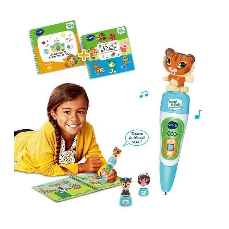 VTECH - MAGIBOOK STORY'FRIENDS - STARTER PACK (2 LIVRES INCLUS DONT JE DÉCOUVRE L'ÉCOLE MATERNELLE ) - Multicolore