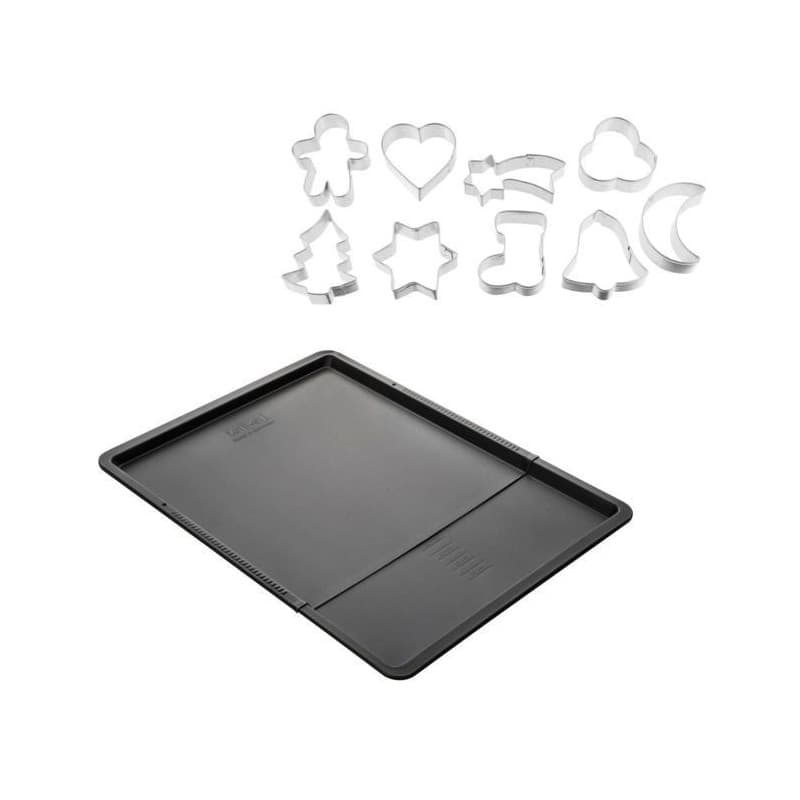 Ensemble avec plaque a pâtisserie extensible et 9 emporte-pieces sur cintre - ZENKER