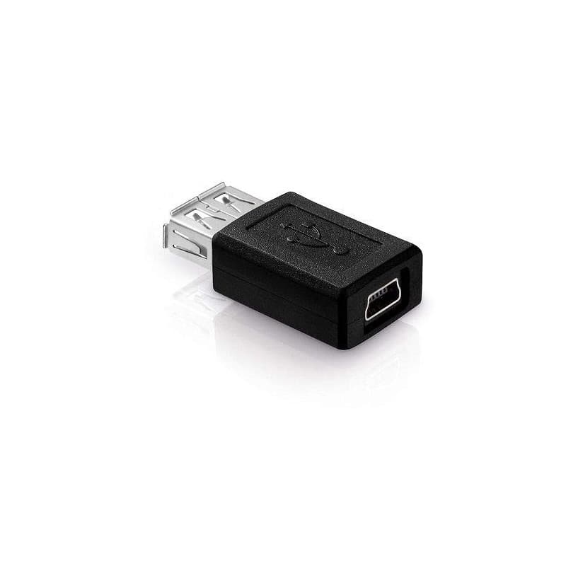 CABLEPELADO Adaptateur Mini USB 5 broches femelle vers USB type A femelle | Vitesse de transfert jusqu'à 480 Mbps | Compatible a