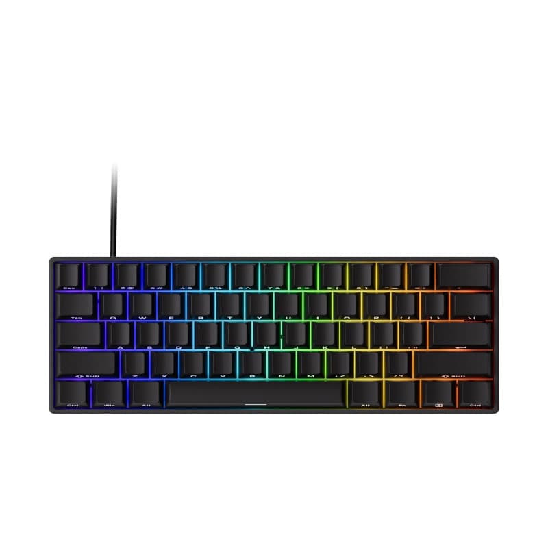 MONSGEEK Clavier Gaming FUN60 Pro à déclenchement Rapide, Switch magnétique 8k SP, Clavier HE, Filaire, Noir translucide à 60% (