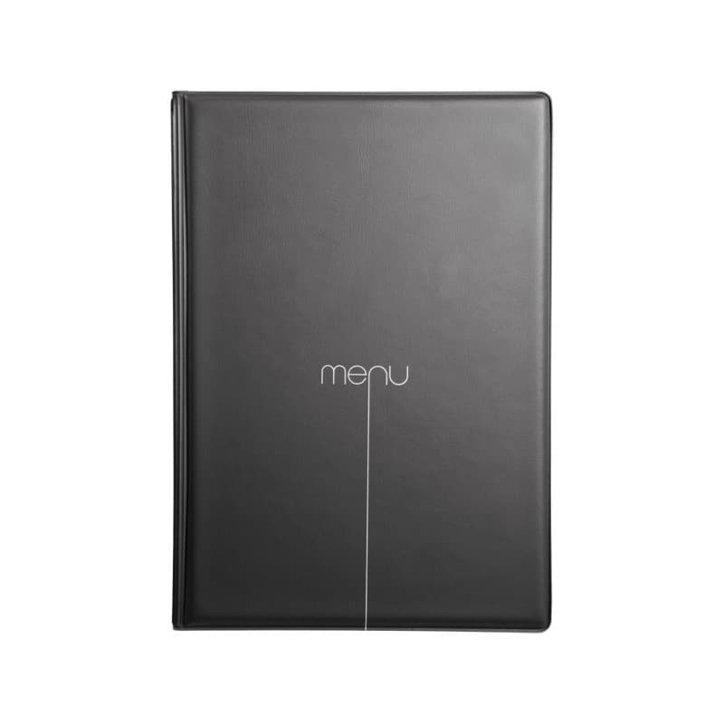 DAG STYLE Porte-Menu Ligne Risto, Format A5, Couleur Noir, fabriqué en Italie, pour Feuilles 21x14,8cm