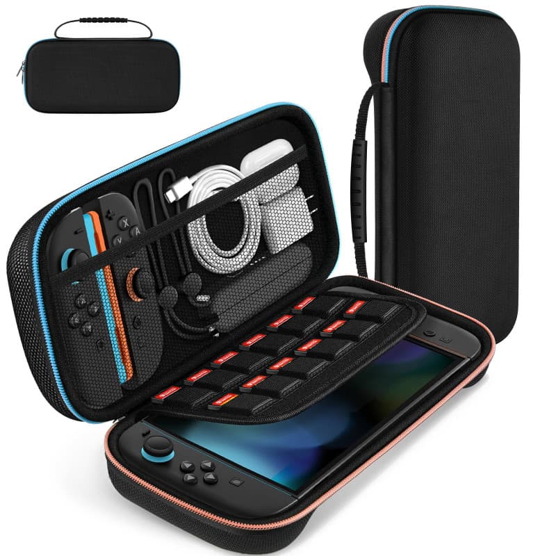 ivoler Etui pour Nintendo Switch 2 Model (2025), Housse Sacoche de Transport à Coque Rigide Anti Choc Pochette avec Espace, 12 C