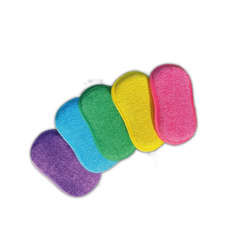 EPONGENIO - MYBO TV - Lot de 5 Éponges Double Faces Réutilisables - Lavables en Machine - Anti Rayure et Multi-Surfaces - Multic