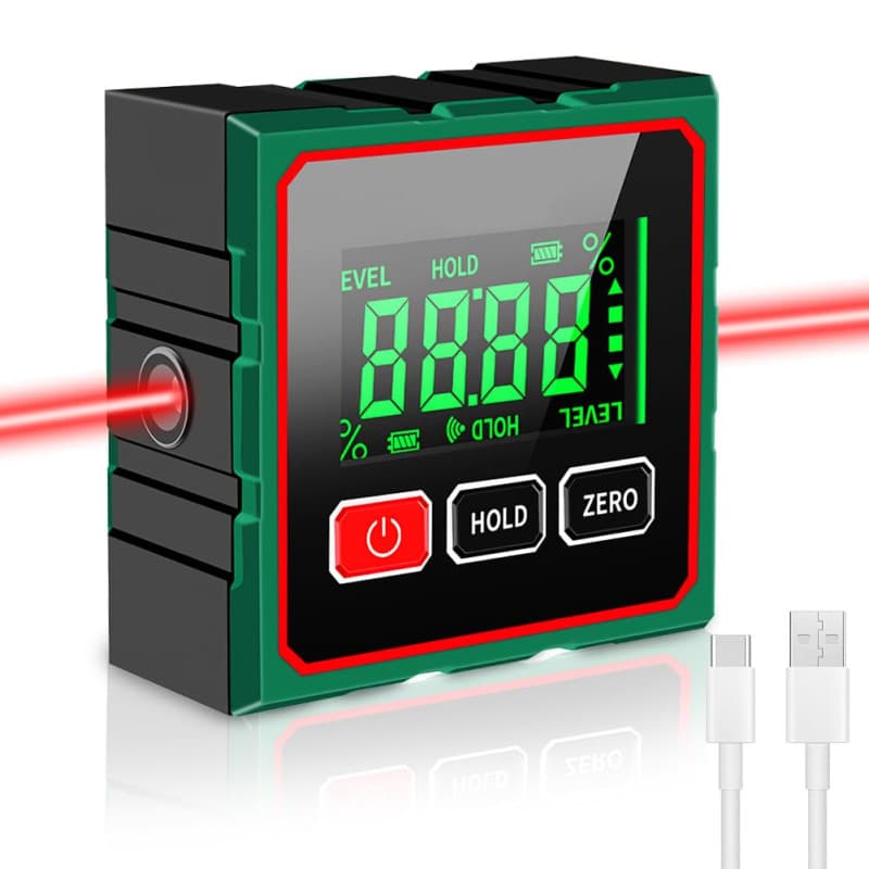 SOARFLY Inclinomètre Numérique avec Écran LCD, IP54 Étanche, Précision 0,1°, Aimant 4 Faces, Niveau Électronique Inclinometre Nu