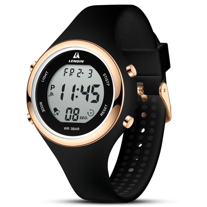 LN LENQIN Montre Femme Montre Le chronomètre pour Femmes 30m Montres de Poignet Militaire imperméables avec rétroéclairage/Alarm