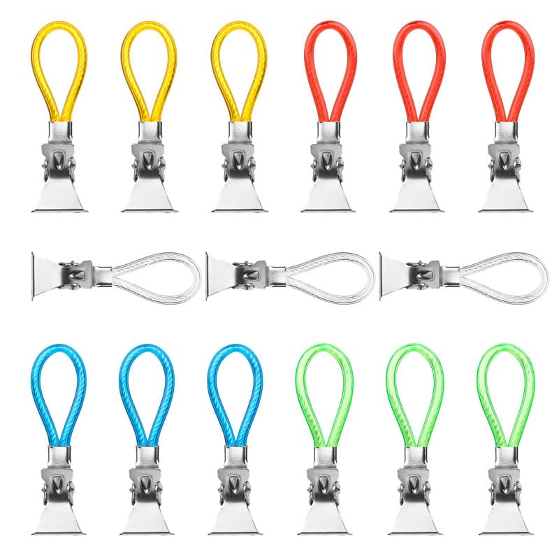 DONQL 15Pcs Accroche Torchon, Porte Torchon Cuisine, Pince Torchon Crochet Torchons, Pince à Serviette en Métal, Attache Serviet