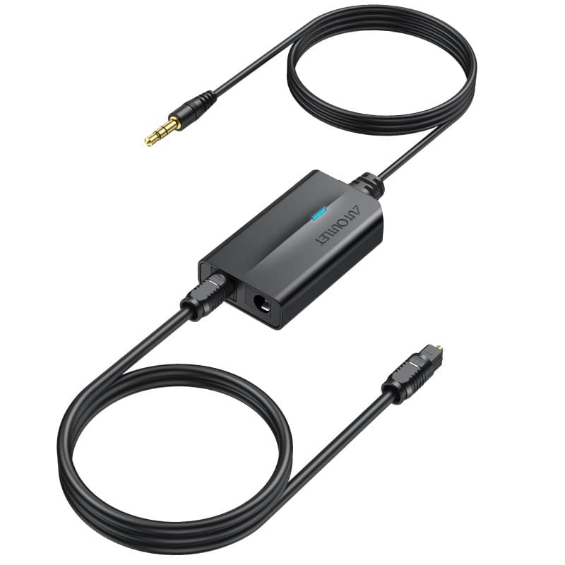 AUTOUTLET 3,5 mm vers SPDIF, AUX à SPDIF-Convertisseur Audio Analogique à Numérique Prend en Charge la Sortie Audio 48K avec Opt