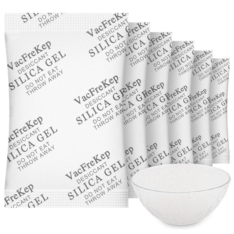 VacFreKep 50 Grammes 30 Pièces Gel de Silice Sachet anti Humidité,Sachet Déshydratant,Sachet Absorbeur d'humidité,Silica Gel Sac