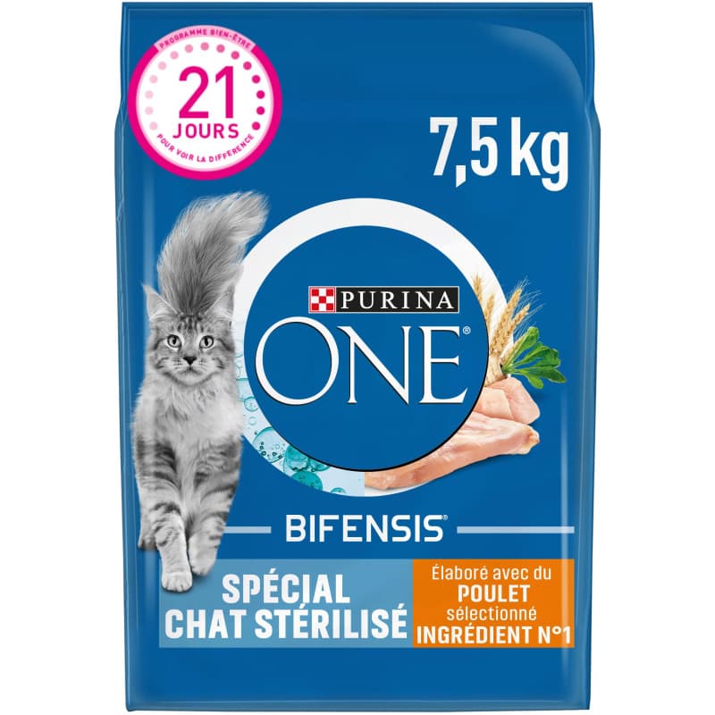 PURINA ONE | BIFENSIS | Spécial Chat Adulte Stérilisé | Renforce le système immunitaire, améliore l'équilibre du microbiome et a