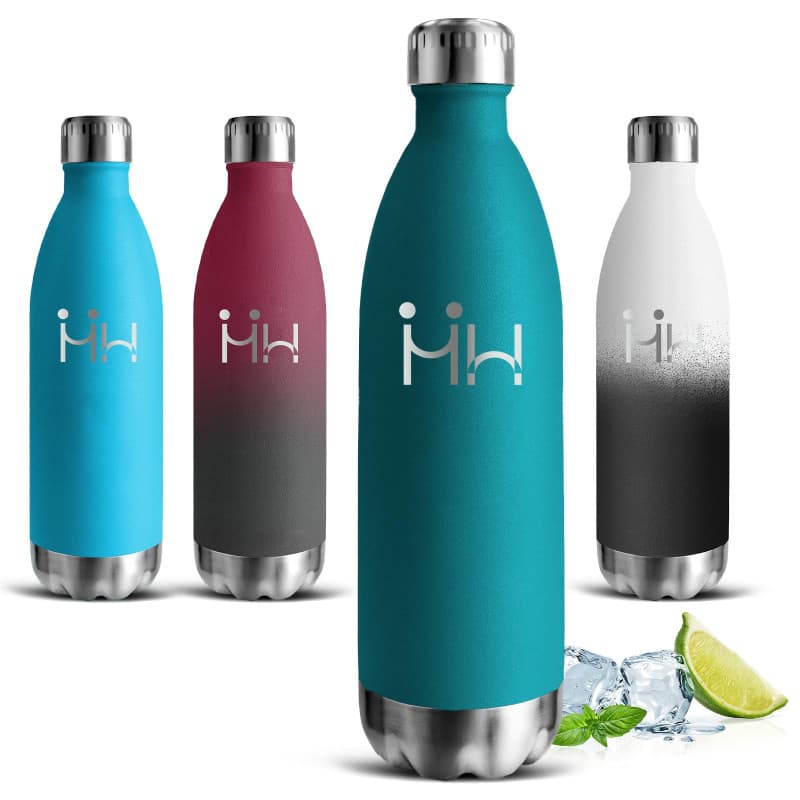 Gourde Isotherme, Gourde 1l, Gourdes Inox, 24h Froid & 12h Chaud, Gourdes Sport, sans Bpa, Double Vide, Facile à Transporter, Bo