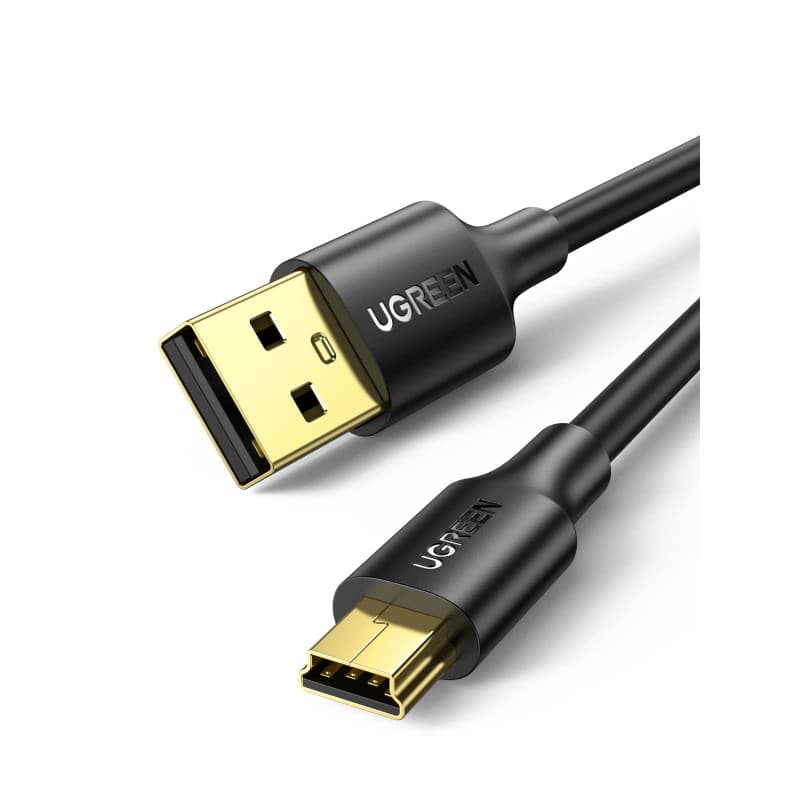UGREEN Câble Mini USB 2.0 Cable Type A vers Mini-B Charge et Sync Compatible avec Manette PS3 Calculatrice TI 83 Canon EOS 700D