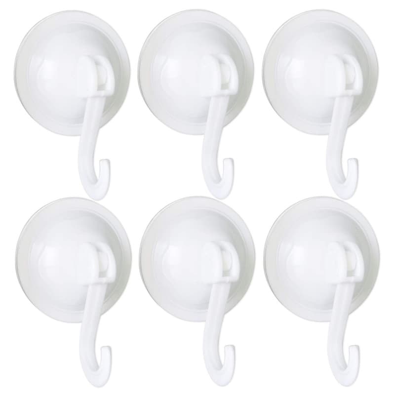 FANGZIDM 6 Pièces Crochets Ventouse 70MM Muraux Cintres Réutilisables Étanche et Non Marquants pour Manteaux Écharpes Serviettes