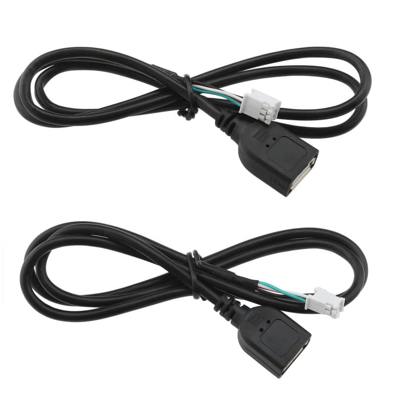 Be In Your Mind Lot de 2 adaptateurs de câble d'extension USB 4 broches et 6 broches de 76 cm compatibles avec les autoradios An
