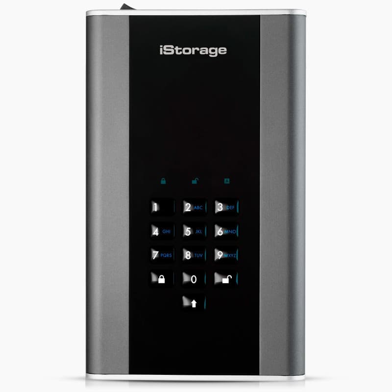 iStorage diskAshur DT2 2 To - Disque dur de bureau crypté sécurisé - FIPS Level-2 - Protégé par mot de passe - Résistant à la po