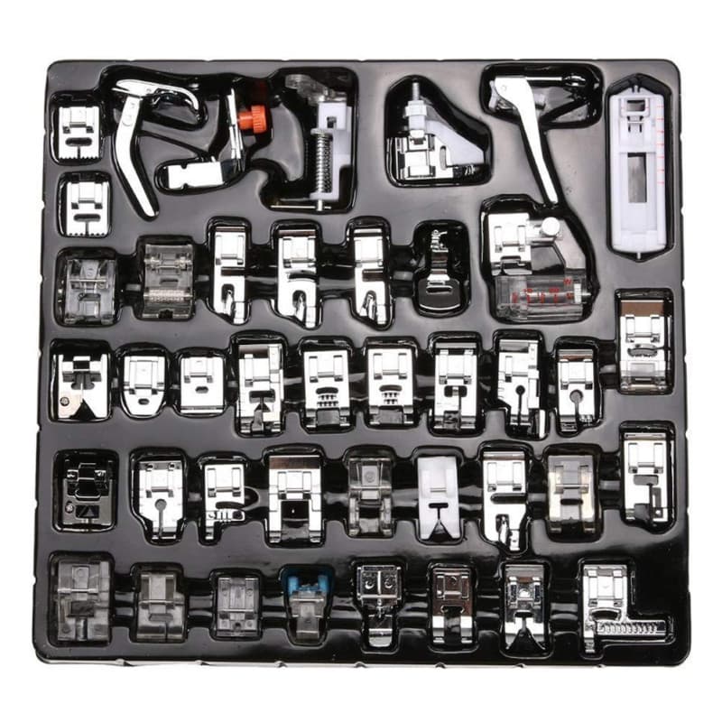 NouveLife Lot de 42 Pieds de Biche Machine à Coudre Pieds-de-Biche Pieds Presseurs Set pour Brother Singer Janome avec Boîte de