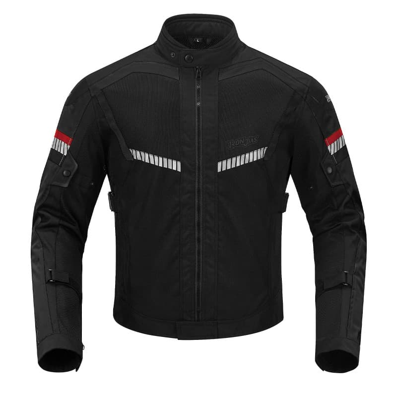 BORLENI Blouson Moto Été Homme en maille Respirant Homologué CE Protections Amovibles aux Coudes et Épaules Noir Vert Gris M-XXL