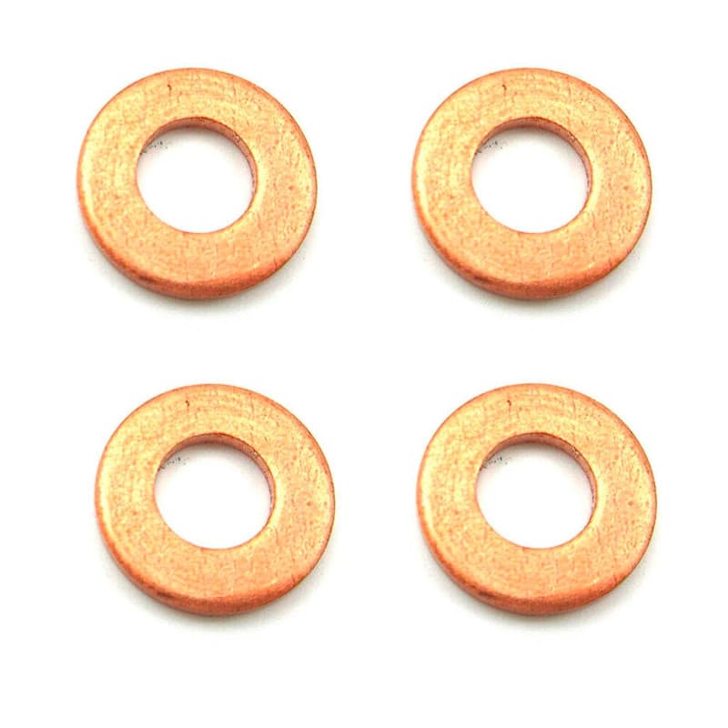 (Lot de 4) Joint d’Injecteur en Cuivre compatible CLIO KANGOO ESPACE LAGUNA MEGANE MASTER TWINGO SCENIC THALIA LOGAN SANDERO 1.5