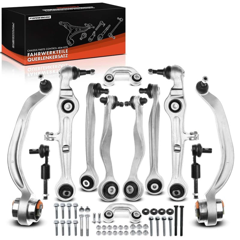 Frankberg Bras de suspension Kit Avant Compatible avec A4 8E2 8EC B6 B7 2000-2008 A4 Avant 8ED 8E5 B6 B7 2001-2008 A4 Cabriolet