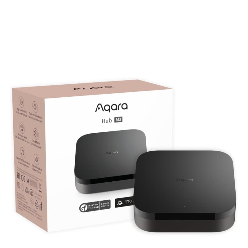 Aqara Hub M3, Matter Controller, Routeur de Bordure Thread, Doté de Zigbee, Bluetooth, Wi-FI, PoE, IR, Prend en Charge Alexa, Go