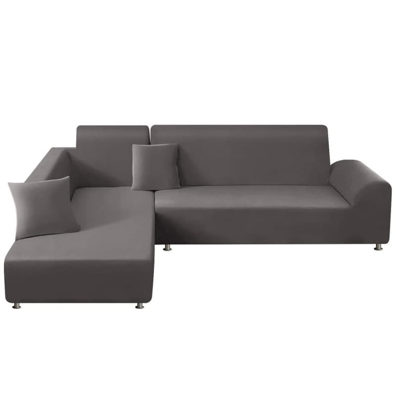 ShowyLive Lot de 2 Housses de Canapé Housse de Canape 3 Places avec Accoudoirs et 2 Housses de Coussin, pour Canapé en Forme de