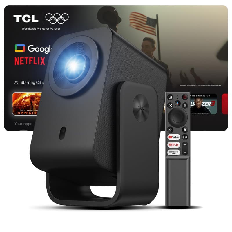 TCL C1 videoprojecteur 4K Compatibilité, Mini projecteur video Portable, Natif 1080P, Audio Dolby 8 W, Netflix certifié, Smart G