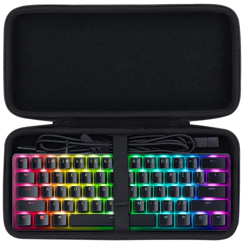 co2CREA Étui de Rangement pour Clavier Dur 60% Compatible pour Razer Huntsman Mini 60% / Snpurdiri 60% / MageGee 60% / Newmen GM