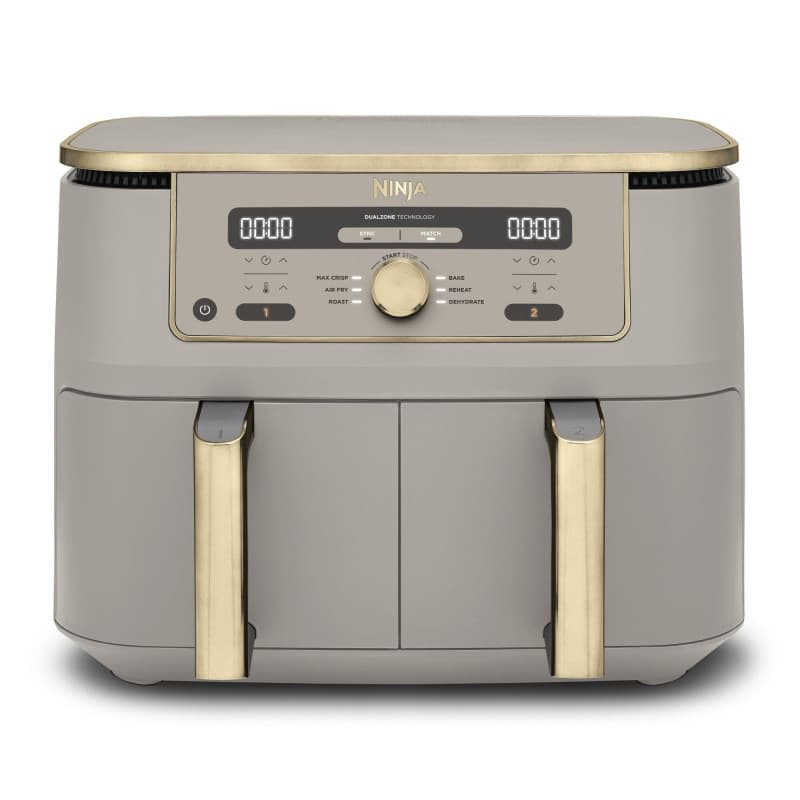 NINJA Dual Zone Max Air Fryer 2 Compartiments, Capacité Familiale de 9,5L, Max 240°C, Air Fryer 6-en1, Pièces Antiadésives Amovi