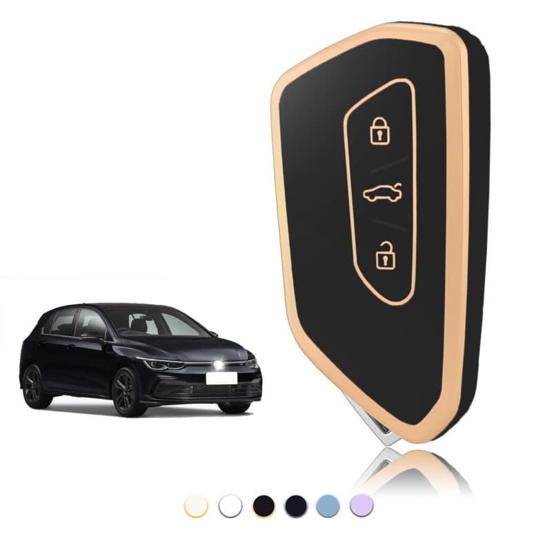 TOOMUME Coque Clé, Etui Cles Étui Clés Adapté pour VW Golf 8 MK8 Cupra Born Formentor Seat Leon MK4 Ateca Tarraco Skoda Octavia