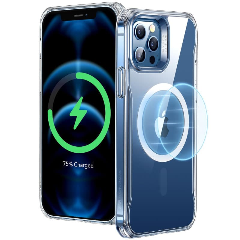 ESR Coque Magnétique pour iPhone 12 et iPhone 12 Pro, Compatible avec MagSafe, Hybrid Coque pour iPhone 12/12 Pro avec HaloLock,