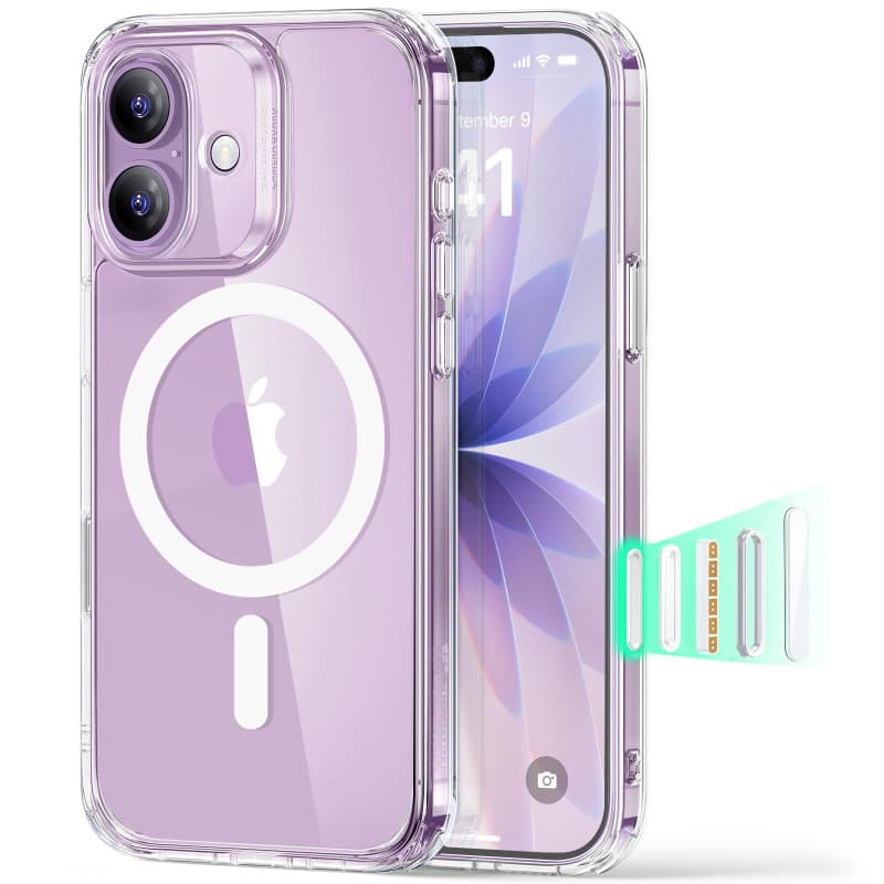 ESR Coque pour iPhone 17, Protection Commande de la Caméra, Compatible avec MagSafe, Protection Antichute de Qualité Militaire,