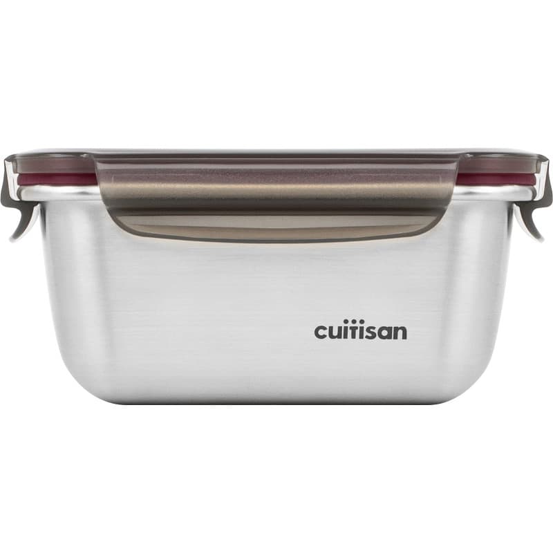Candl Cuitisan (Flora) Boîte de conservation rectangulaire en acier inoxydable avec couvercle à clip Acier inoxydable, 14,8cm x