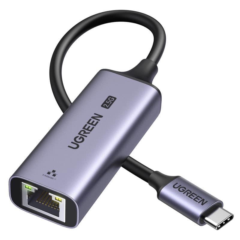 UGREEN Adaptateur USB C vers RJ45 Ethernet 2.5 Gigabit Réseau LAN Compatible avec iPhone 17 Pro Max Air 16 15 MacBook Air M3 M2