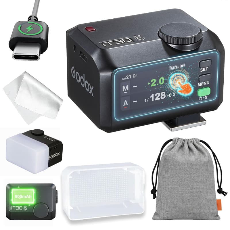 GODOX IT30PRO F Appareil Photo Flash avec Diffuseur IT30 Pro F Mini Flash TTL HSS 1/8000s Flash Compatible avec Fujifilm X100VI