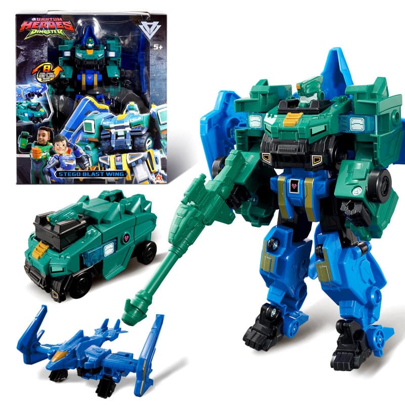 Robot Transforming 2 en 1 Stego Blast Wing, 7,28 pouces, Jouets Transformable pour enfants, Jouets Transforming Chariot et Robot