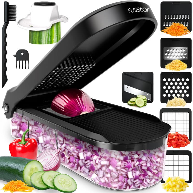 Coupe Legumes Multifonctions et Mandoline Professionnelle Cuisine - Trancheur de Légumes - Decoupe Legumes Cube Oignon Carotte C