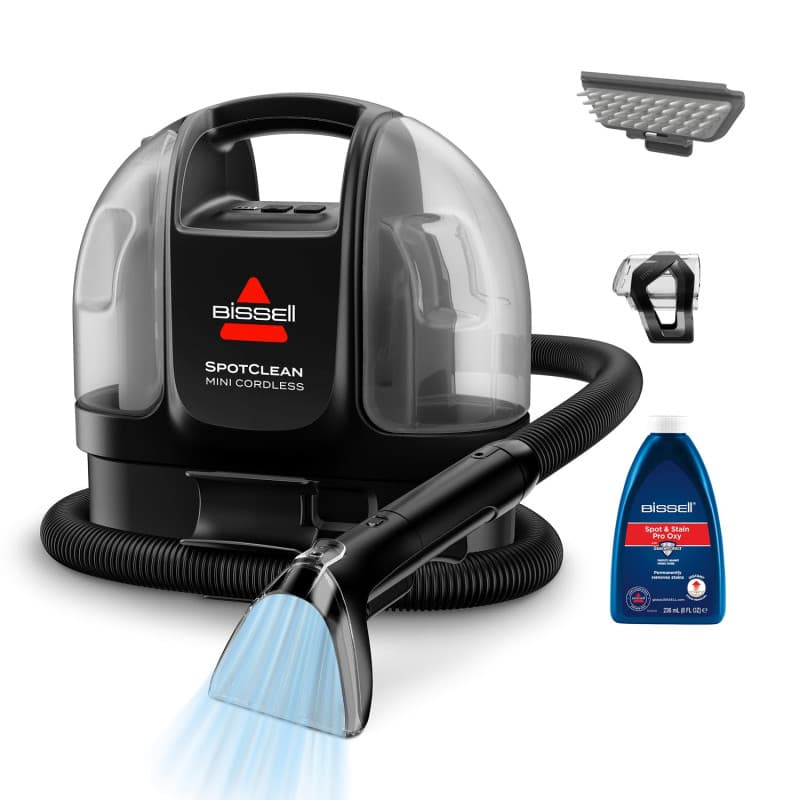Bissell SpotClean Mini Shampouineuse sans Fil, Nettoyeur Tapis Portable, Idéal pour Les Nettoyages Rapides, Compact et Léger, Él
