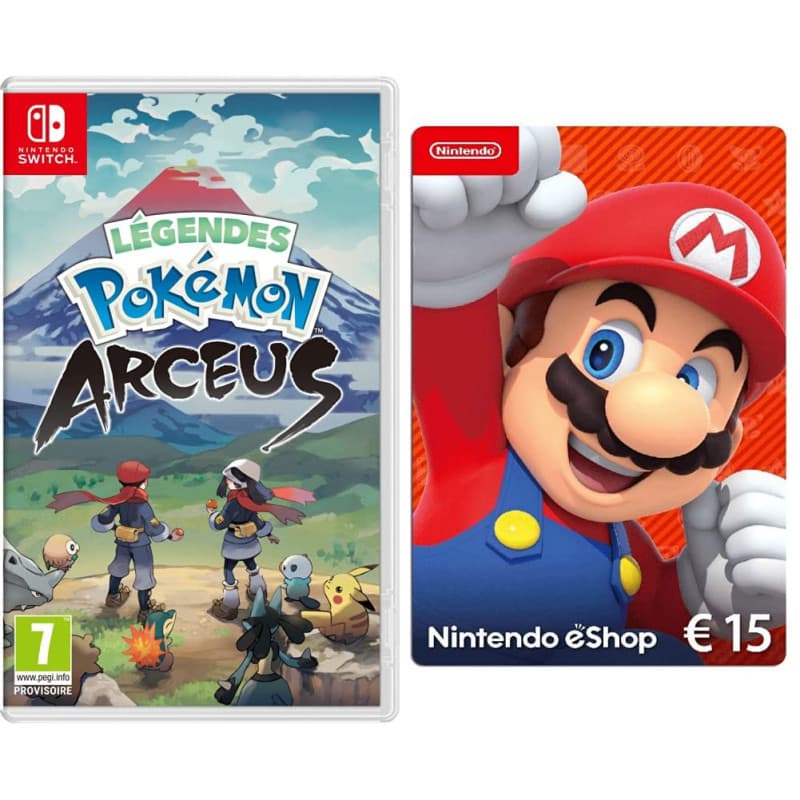 Légendes Pokémon : Arceus (Nintendo Switch) + Carte Nintendo eShop 15 EUR (Code de téléchargement)