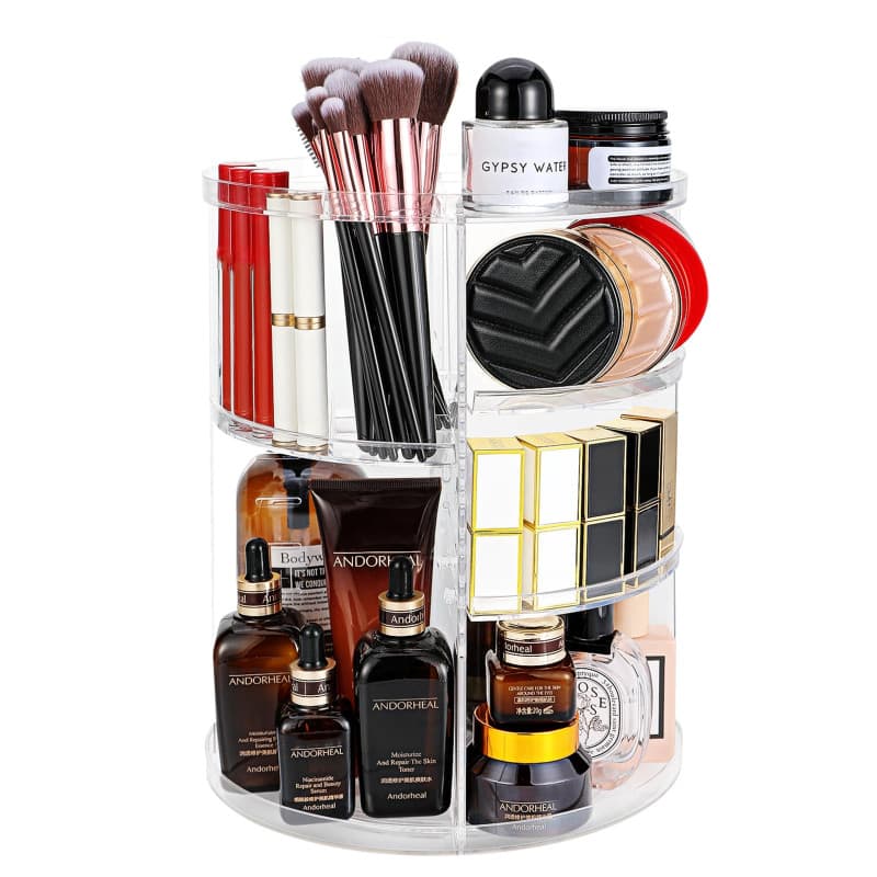 Miiepls Organisateur de Maquillage, Rotatif 360 Degrés Rangements pour Produits Cosmétiques, Makeup Organizer, Rangement Parfum/