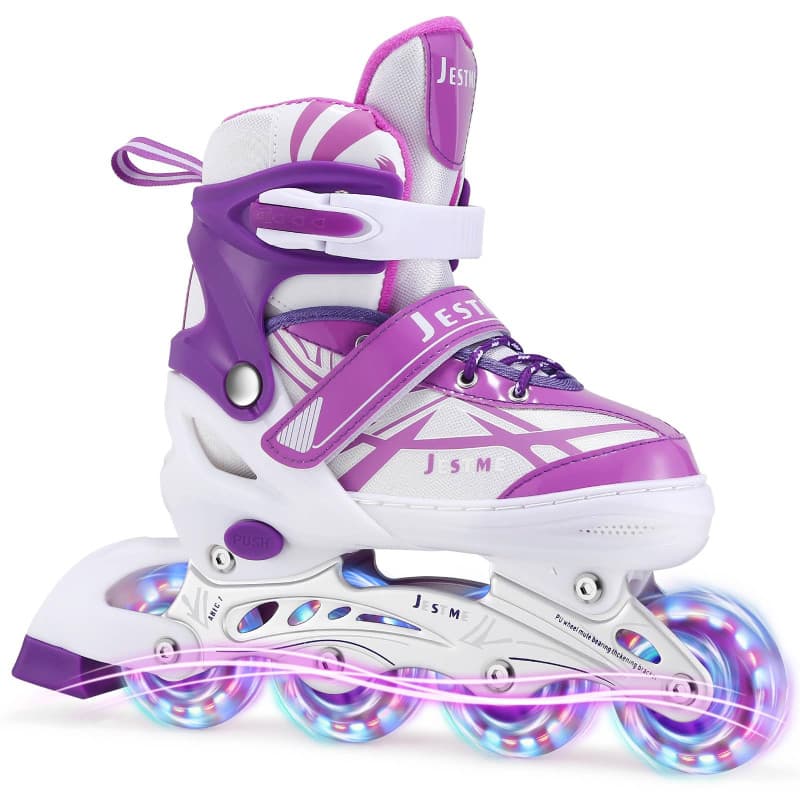 Patins à roulettes en Ligne Réglables pour Enfants Filles, Rollers en Ligne pour Enfants et Débutant pour Intérieur Extérieur Sp