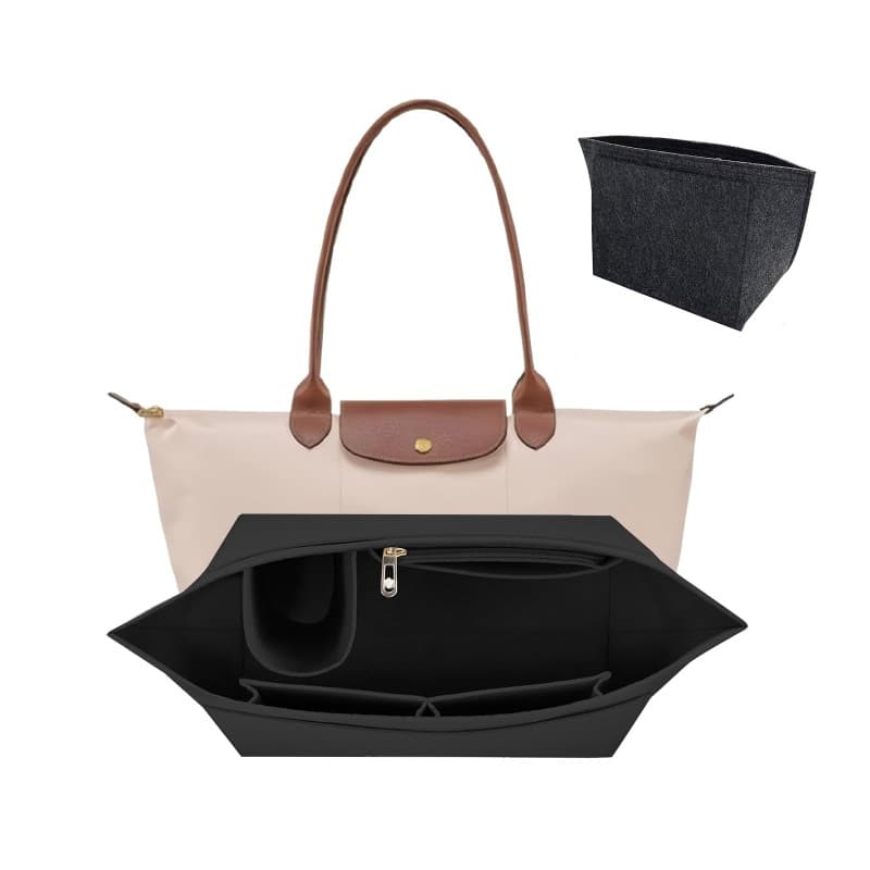 GREATRICH Organisateur de Sac en Felt pour Longchamp M Femme, 25x15x19cm Insert pour Longchamp Pliage, pour Organiseurs de Sacs