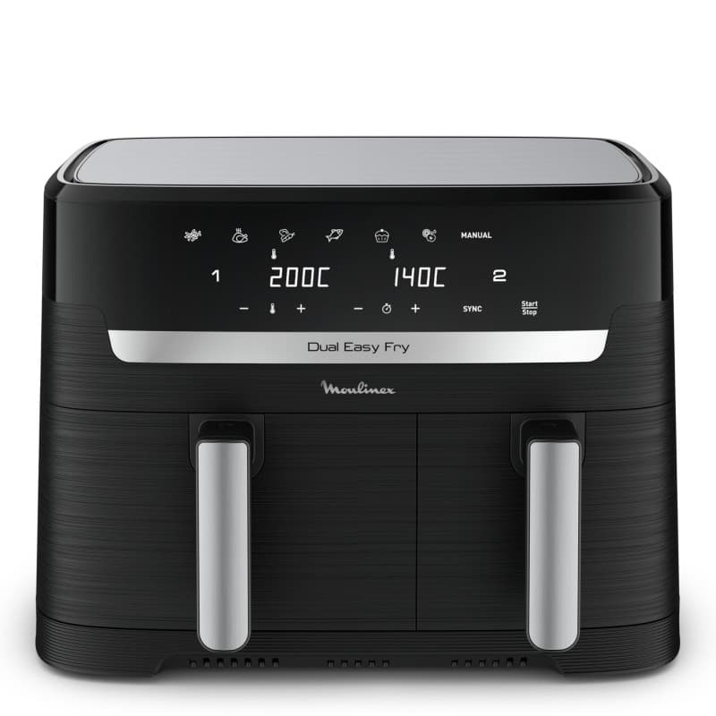 Moulinex Easy fry Essential inox, 8,3L, Jusqu'à 8 personnes, 7 Programmes intuitifs, Air Fryer, Repas complet, synchronisation,